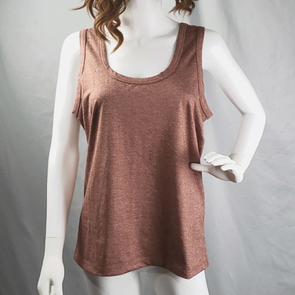 Prana Zawn Tank Womens Extra Large Ginger Bread Herringbone Knit Fitted